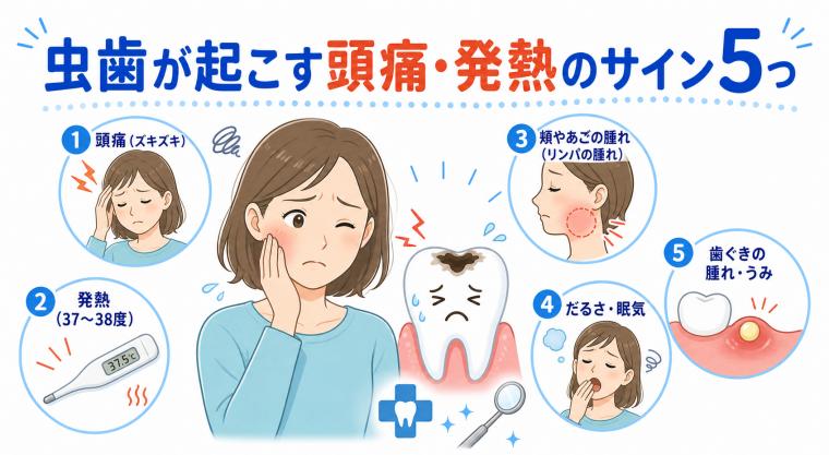 放置で危険！虫歯が起こす頭痛・発熱のサイン5つ
