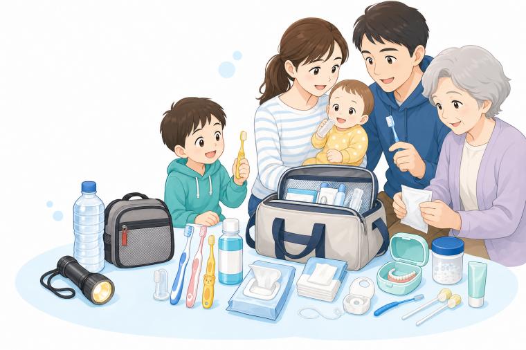 今すぐ備える！家族別・災害時の歯磨き備蓄リスト