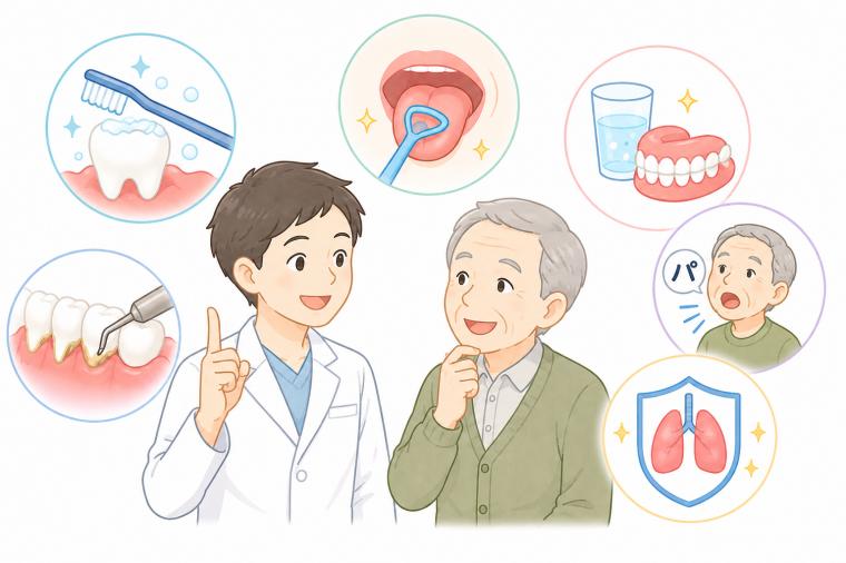 【歯科医監修】歯科でできる誤嚥性肺炎予防7項目
