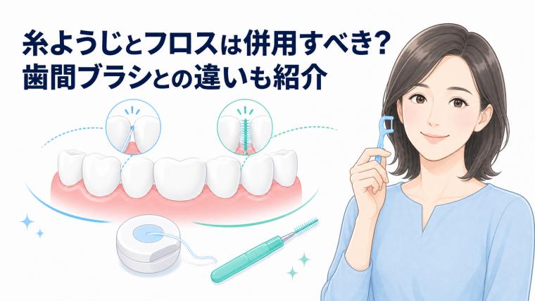 糸ようじとフロスは併用すべき？歯間ブラシとの違いも紹介
